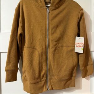 Brown Boys’ Zip-Up Hoodie